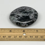 88.5g, 2.3"x1.9"x0.8", Indigo Gabro (Merlinite) Palm-Stone @Madagascar, B17905