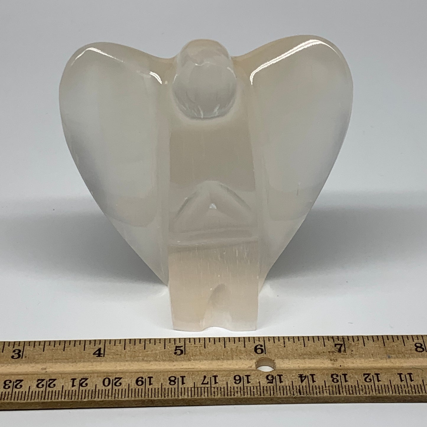 289g, 3.9"x3.4"x1.3"Natural Selenite (Satin Spar) Angel Crystal @Morocco,B8920