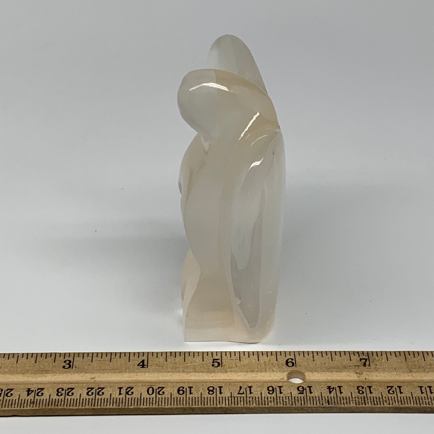 289g, 3.9"x3.4"x1.3"Natural Selenite (Satin Spar) Angel Crystal @Morocco,B8920