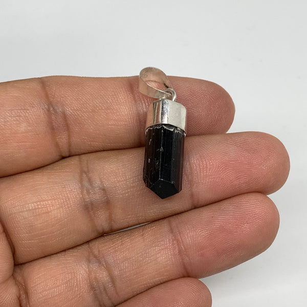 18cts, 20mm x 9mm, Natural Tourmaline Pendant Sterling Silver @Afghanistan,P67