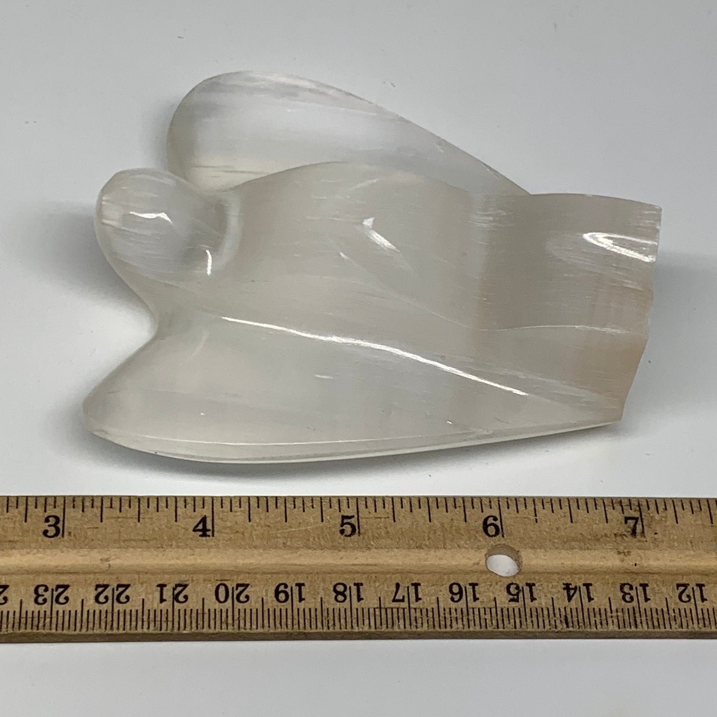 289g, 3.9"x3.4"x1.3"Natural Selenite (Satin Spar) Angel Crystal @Morocco,B8920