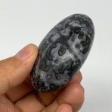 105.7g, 2.3"x1.8"x1", Indigo Gabro (Merlinite) Palm-Stone @Madagascar, B17906