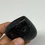 104.5g, 2"x2.1"x0.9", Black Tourmaline Heart Polished Crystal Home Decor, B21805