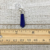 16cts, 29mm x 8mm x 7mm,Lapis Lazuli Pendant Sterling Silver @Afghanistan,FP83