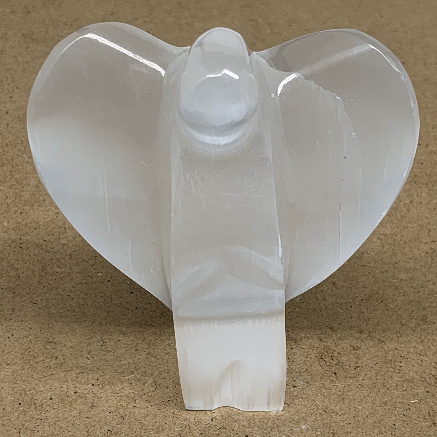 321.8g, 3.9"x3.4"x1.7"Natural Selenite (Satin Spar) Angel Crystal @Morocco,B8922