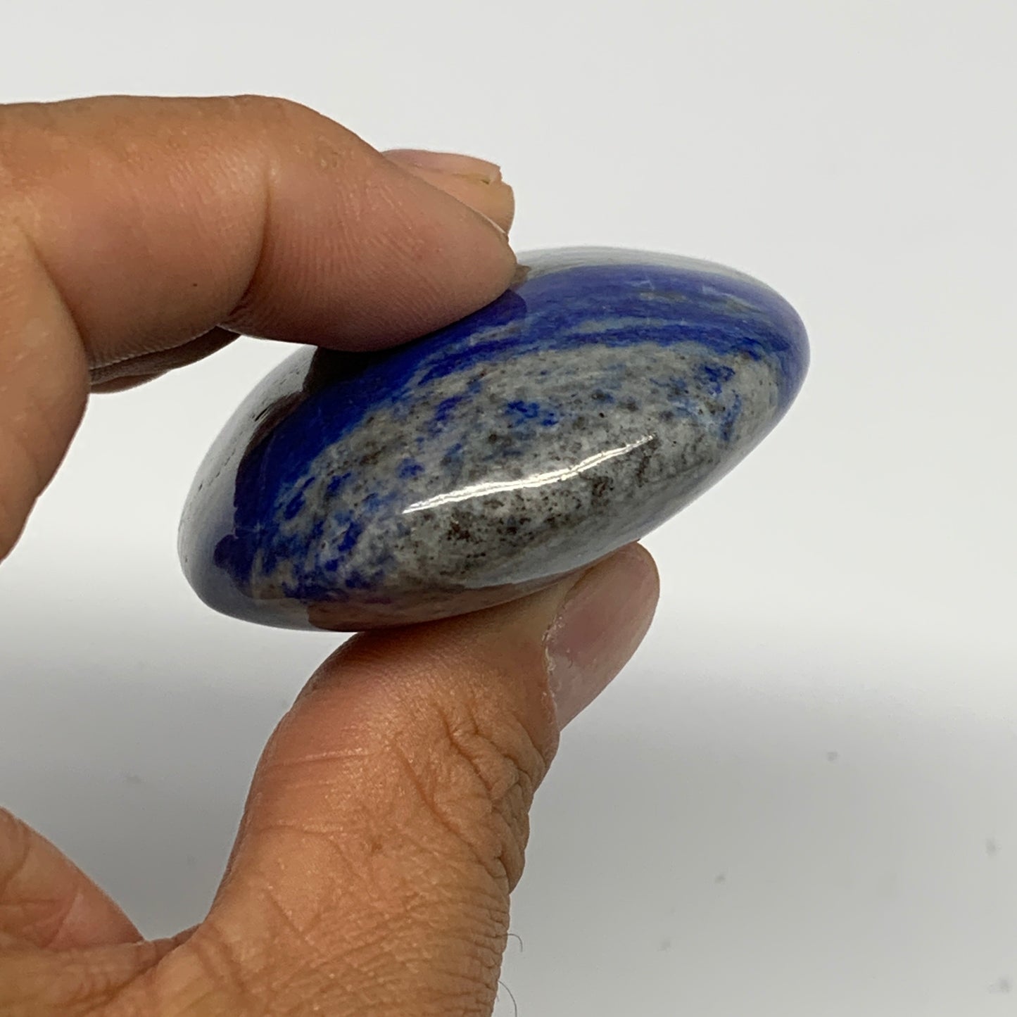 108.5g,2.6"x1.9"x0.8", Natural Lapis Lazuli Palm Stone @Afghanistan, B26310