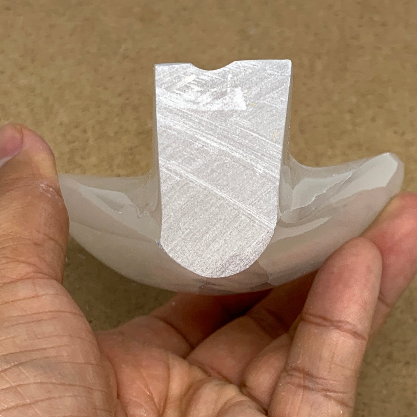 321.8g, 3.9"x3.4"x1.7"Natural Selenite (Satin Spar) Angel Crystal @Morocco,B8922