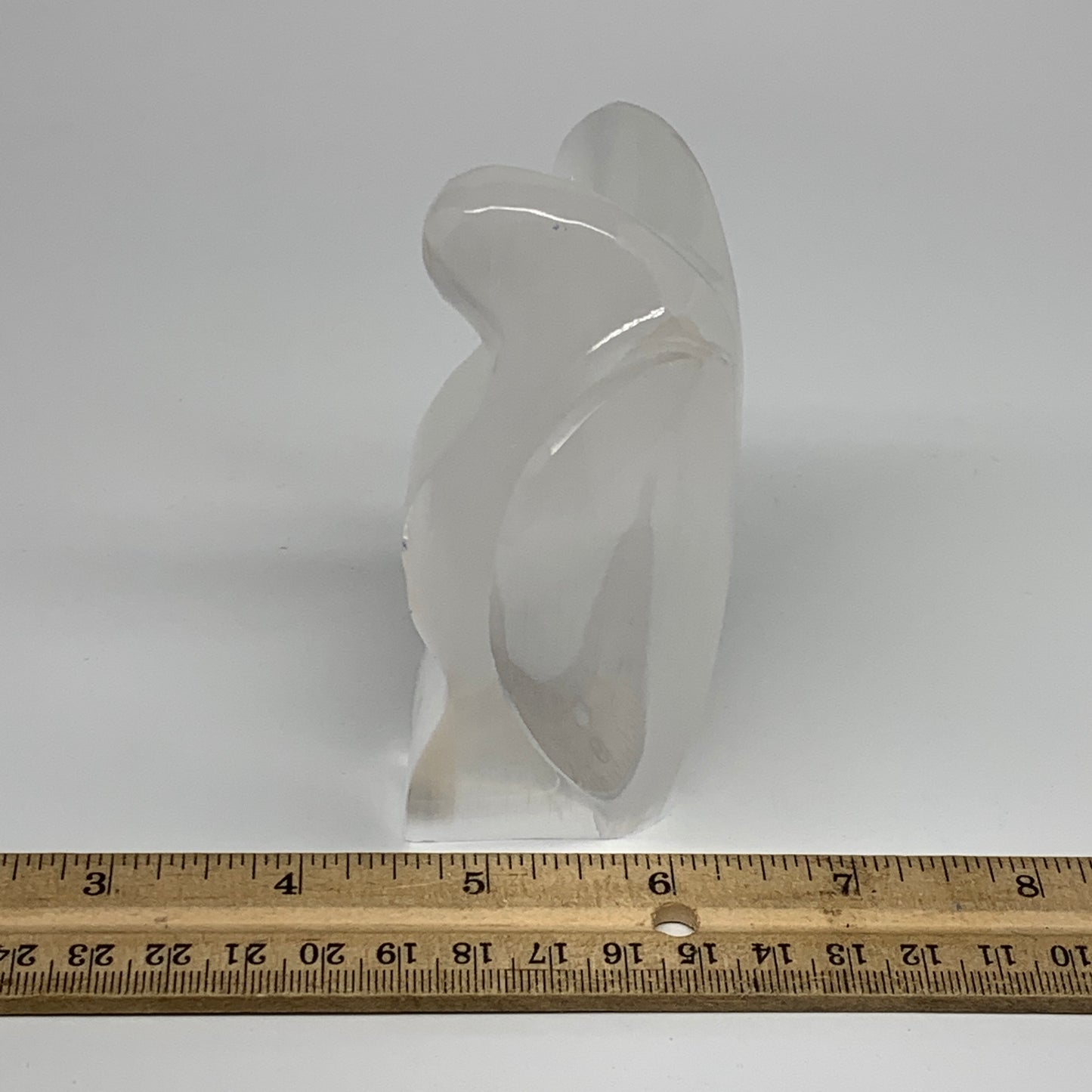 321.8g, 3.9"x3.4"x1.7"Natural Selenite (Satin Spar) Angel Crystal @Morocco,B8922