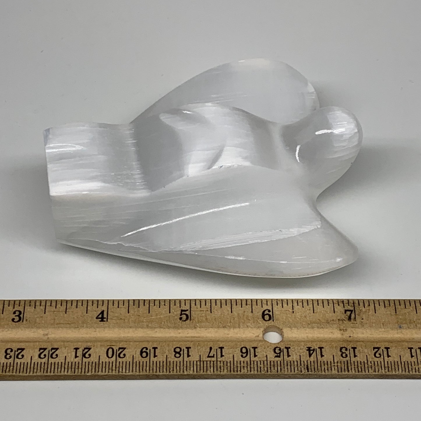 321.8g, 3.9"x3.4"x1.7"Natural Selenite (Satin Spar) Angel Crystal @Morocco,B8922