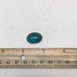 27 cts Natural Oval Shape Flat Bottom Chrysocolla Cabochon From Mexico, CC39 - watangem.com