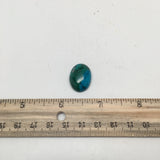27 cts Natural Oval Shape Flat Bottom Chrysocolla Cabochon From Mexico, CC39 - watangem.com