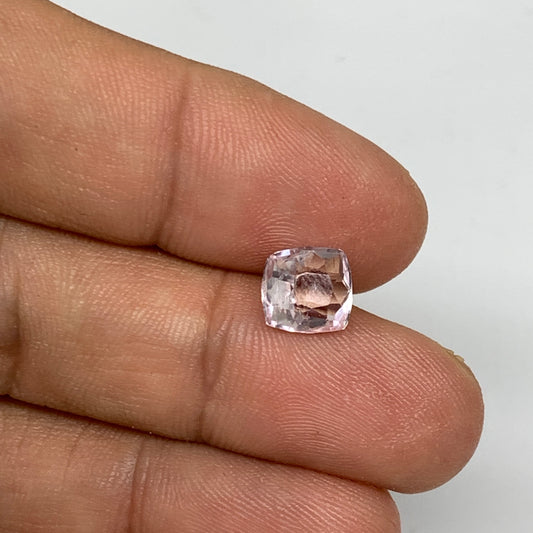 2.14cts, 7mmx7mmx4mm, Kunzite Crystal Facetted Cut Stone @Afghanistan, CTS58