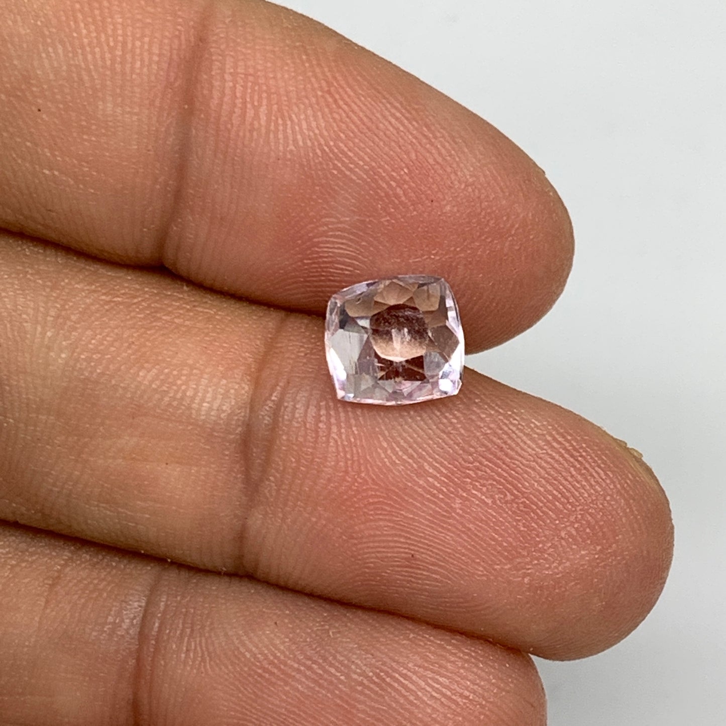 2.14cts, 7mmx7mmx4mm, Kunzite Crystal Facetted Cut Stone @Afghanistan, CTS58
