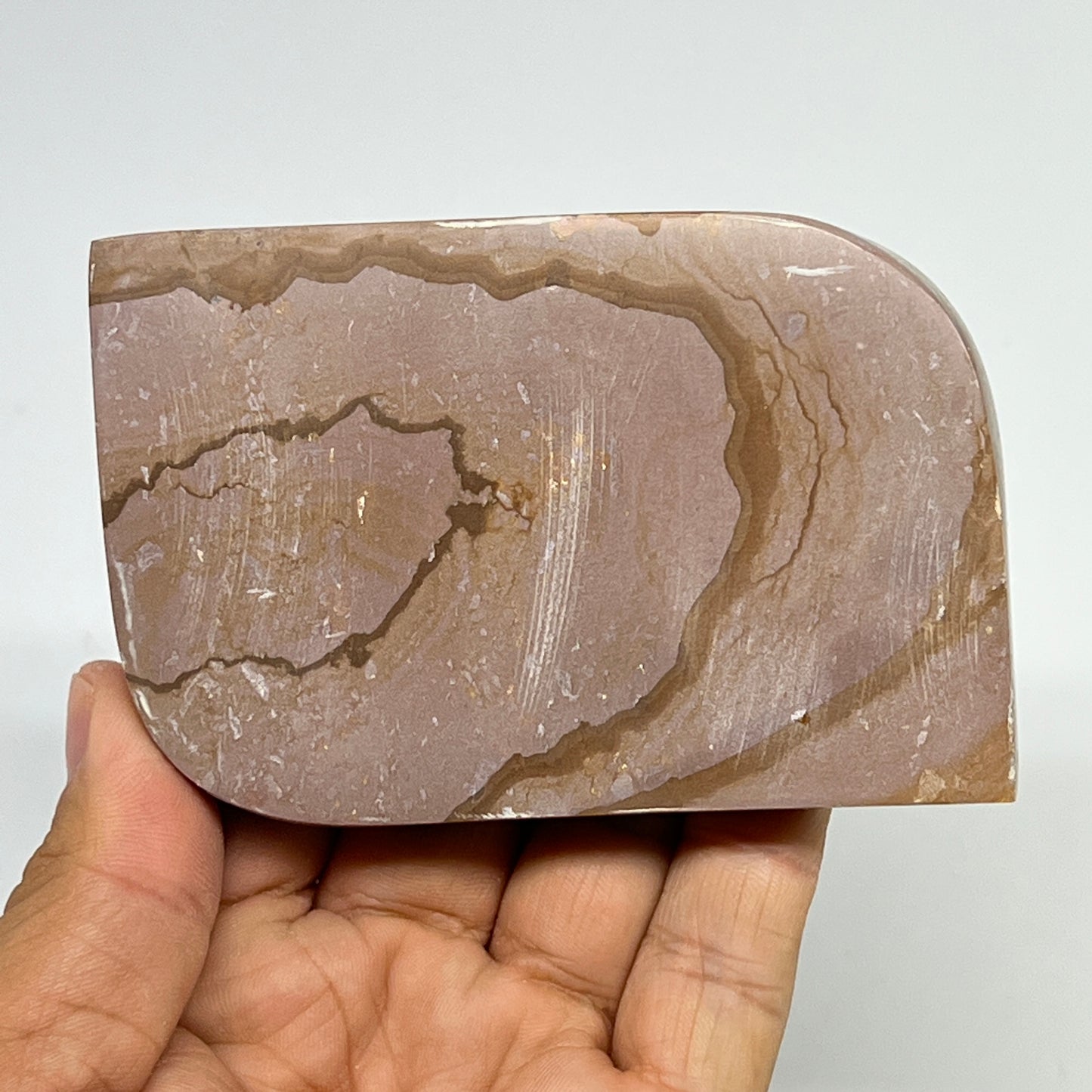 199.2g, 3.6"x2.4"x0.6" Picture Jasper Rectangle Gemstone Home Decor, B20115