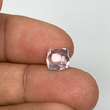 2.14cts, 7mmx7mmx4mm, Kunzite Crystal Facetted Cut Stone @Afghanistan, CTS58