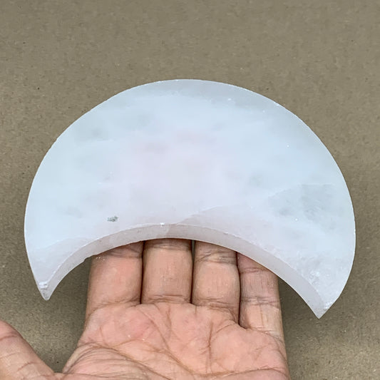 314g, 4.8"x3.5"x0.8",Selenite Crescent Moon Crystal (Satin Spar) @Morocco,B13000