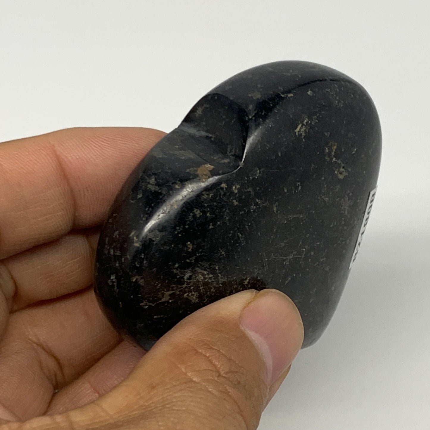 124.6g, 2.2"x2.4"x0.9", Black Tourmaline Heart Polished Crystal Decor, B21808