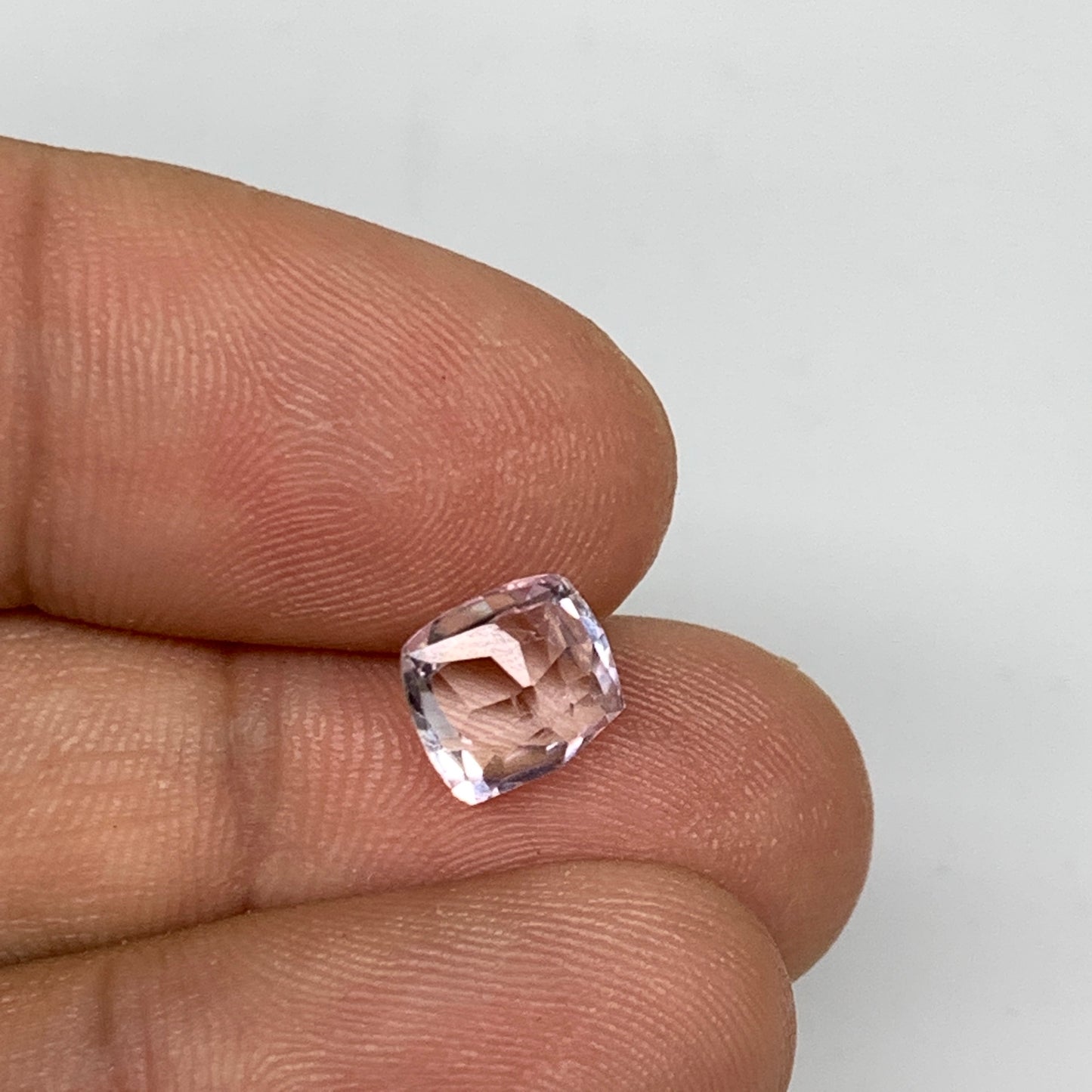 2.14cts, 7mmx7mmx4mm, Kunzite Crystal Facetted Cut Stone @Afghanistan, CTS58