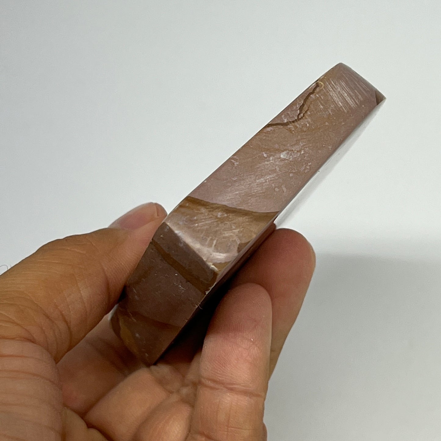 199.2g, 3.6"x2.4"x0.6" Picture Jasper Rectangle Gemstone Home Decor, B20115