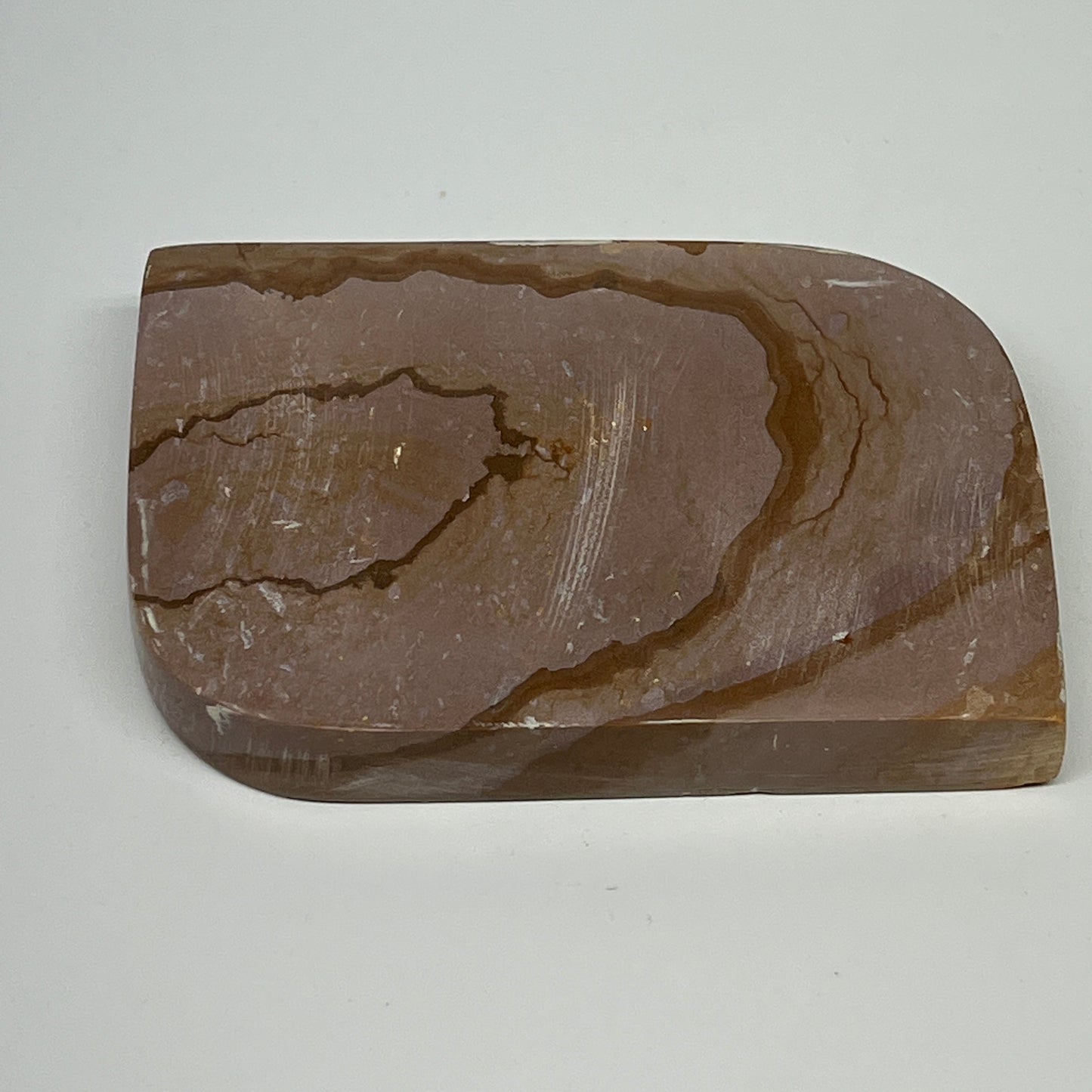 199.2g, 3.6"x2.4"x0.6" Picture Jasper Rectangle Gemstone Home Decor, B20115