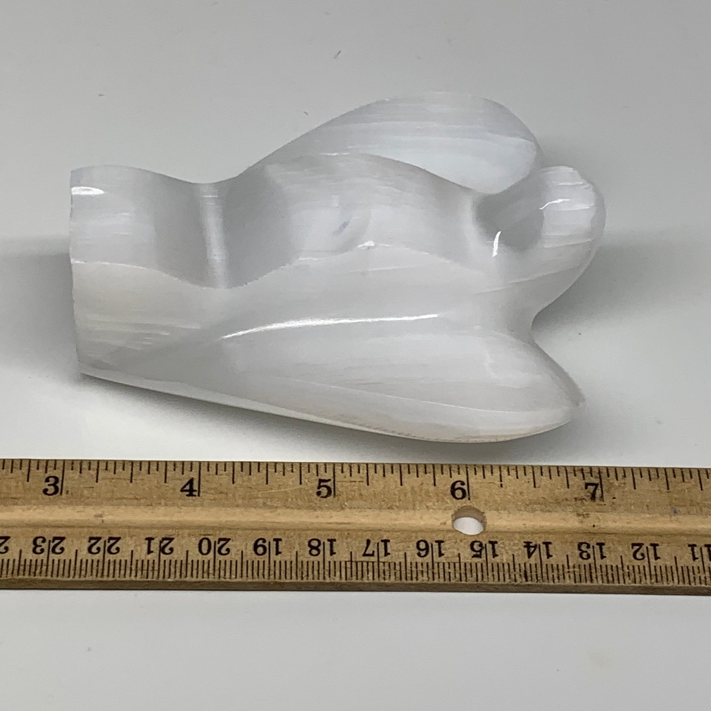 329.4g, 3.9"x3.2"x1.7"Natural Selenite (Satin Spar) Angel Crystal @Morocco,B8924