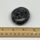 103.9g, 2.2"x1.9"x1", Indigo Gabro (Merlinite) Palm-Stone @Madagascar, B17909