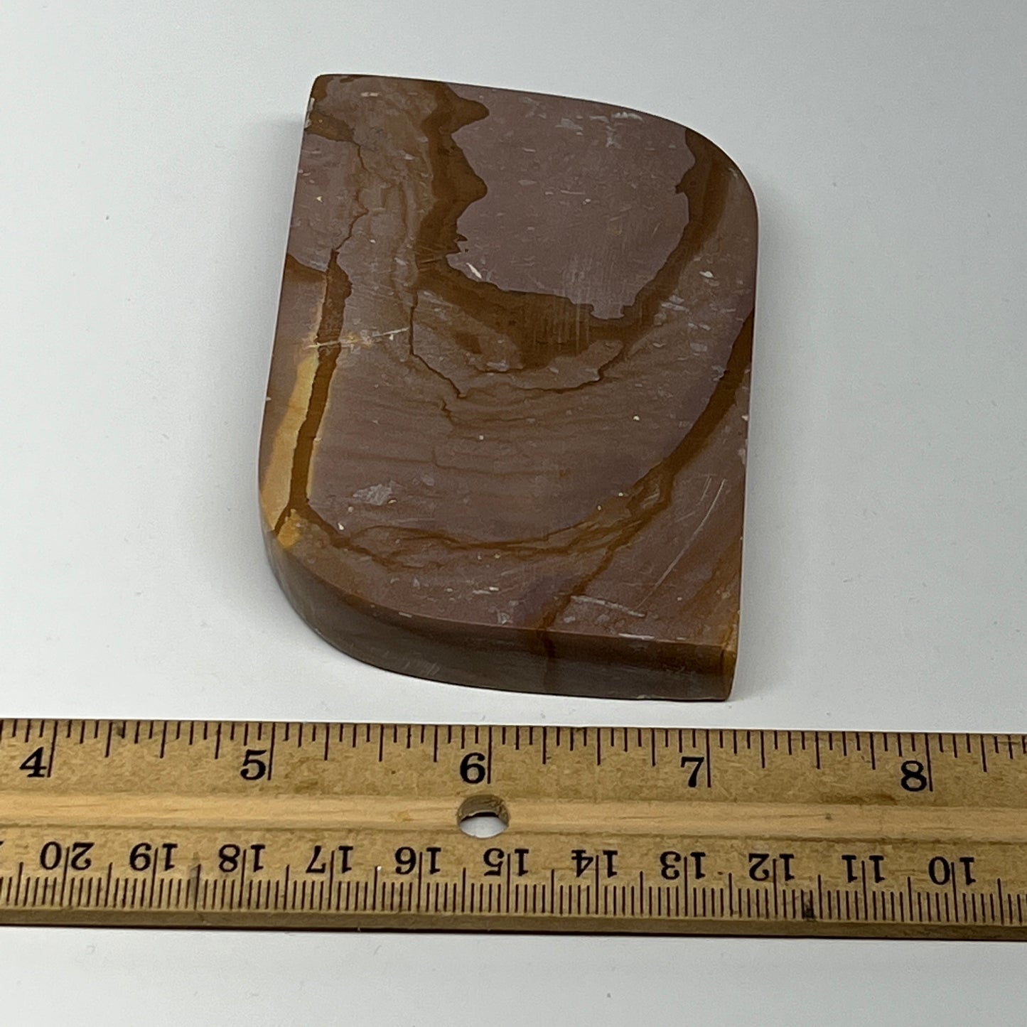 199.2g, 3.6"x2.4"x0.6" Picture Jasper Rectangle Gemstone Home Decor, B20115