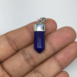 14.5cts, 24mm x 9mm x 5mm,Lapis Lazuli Pendant Sterling Silver @Afghanistan,FP88