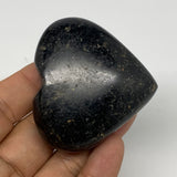 108.4g, 2.1"x2.2"x0.9", Black Tourmaline Heart Polished Crystal Home Decor, B218