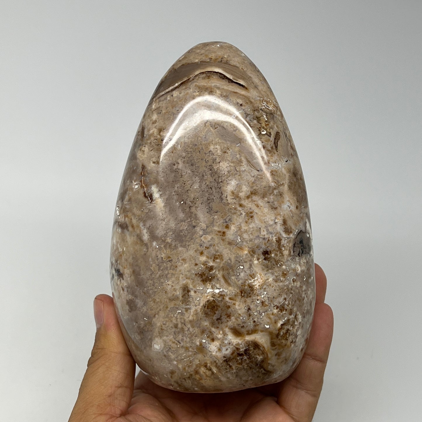 905g,5.4"x3.2"x2.8" Black Opal Freeform Polished Gemstone @Madagascar,B21045