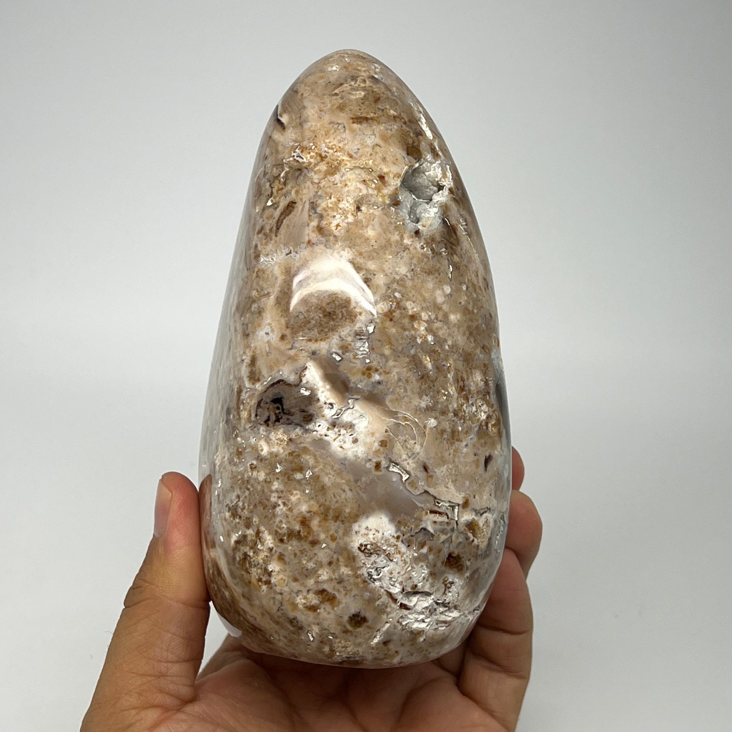 905g,5.4"x3.2"x2.8" Black Opal Freeform Polished Gemstone @Madagascar,B21045