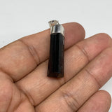 34.5cts, 30mm x 11mm, Natural Tourmaline Pendant Sterling Silver @Afghanistan,P7