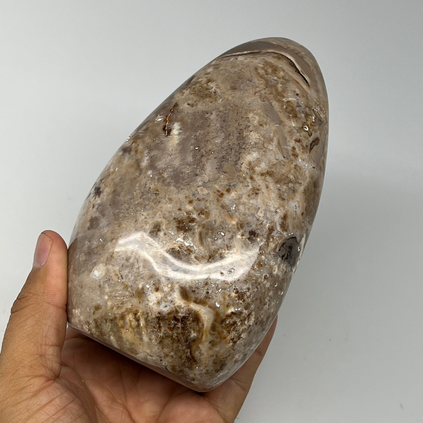 905g,5.4"x3.2"x2.8" Black Opal Freeform Polished Gemstone @Madagascar,B21045