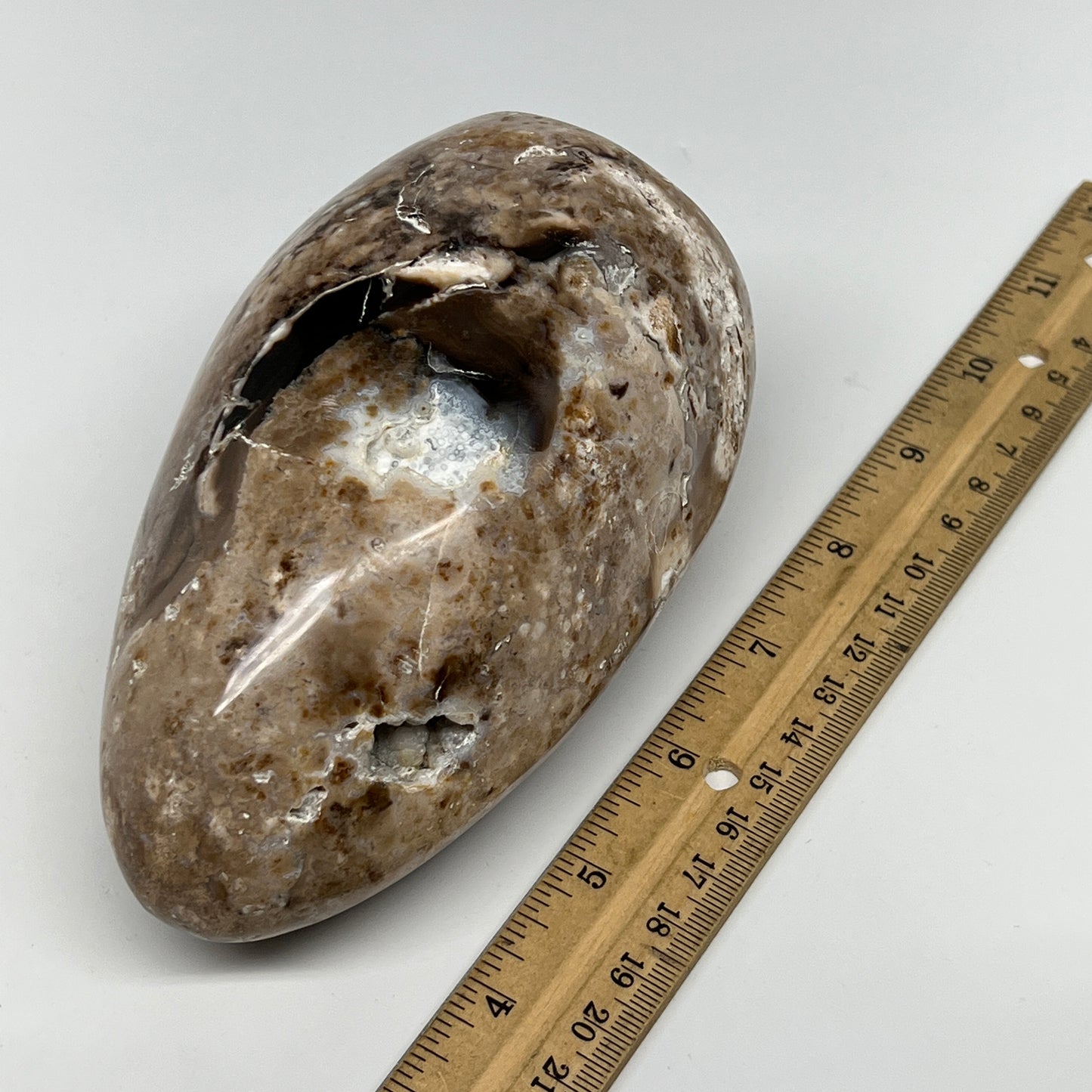 905g,5.4"x3.2"x2.8" Black Opal Freeform Polished Gemstone @Madagascar,B21045