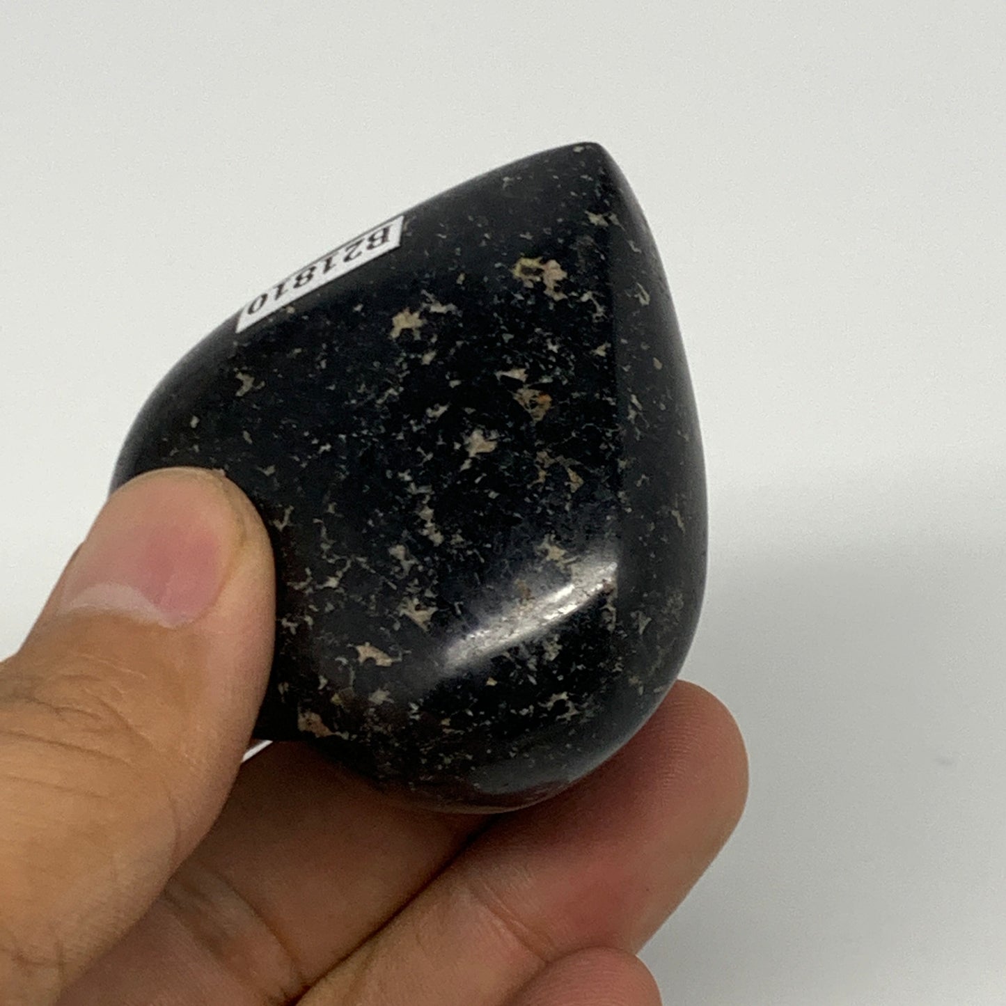 108.9g, 2.1"x2.1"x0.9", Black Tourmaline Heart Polished Crystal Decor, B21810