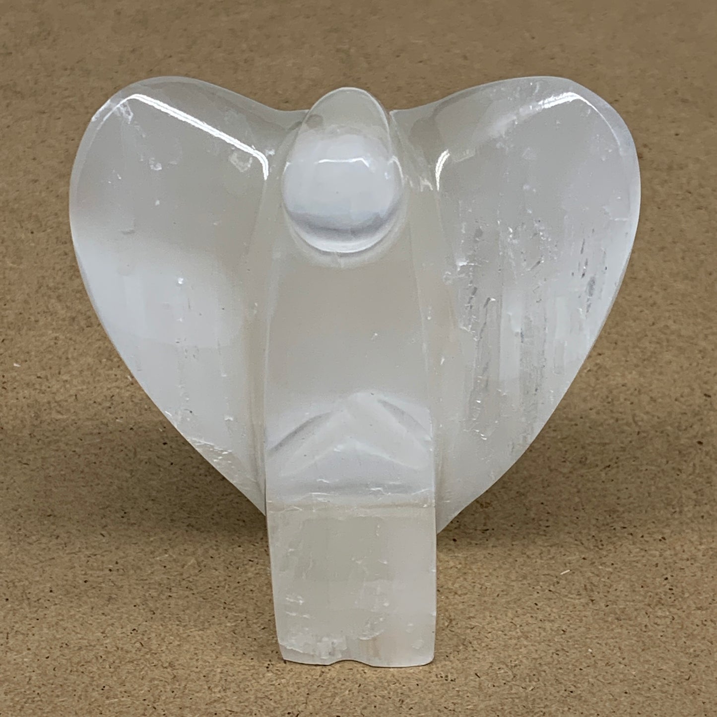 365.2g, 3.9"x3.4"x1.7"Natural Selenite (Satin Spar) Angel Crystal @Morocco,B8927