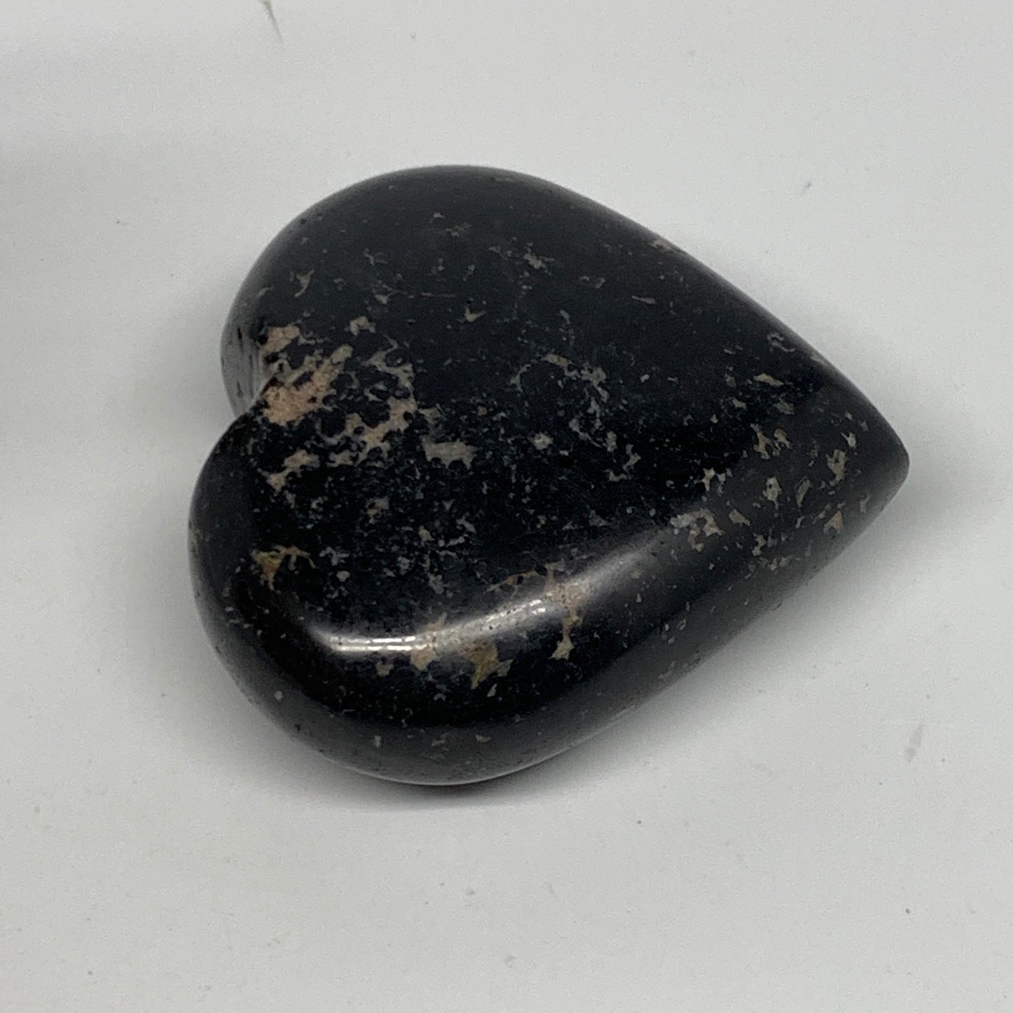 108.9g, 2.1"x2.1"x0.9", Black Tourmaline Heart Polished Crystal Decor, B21810