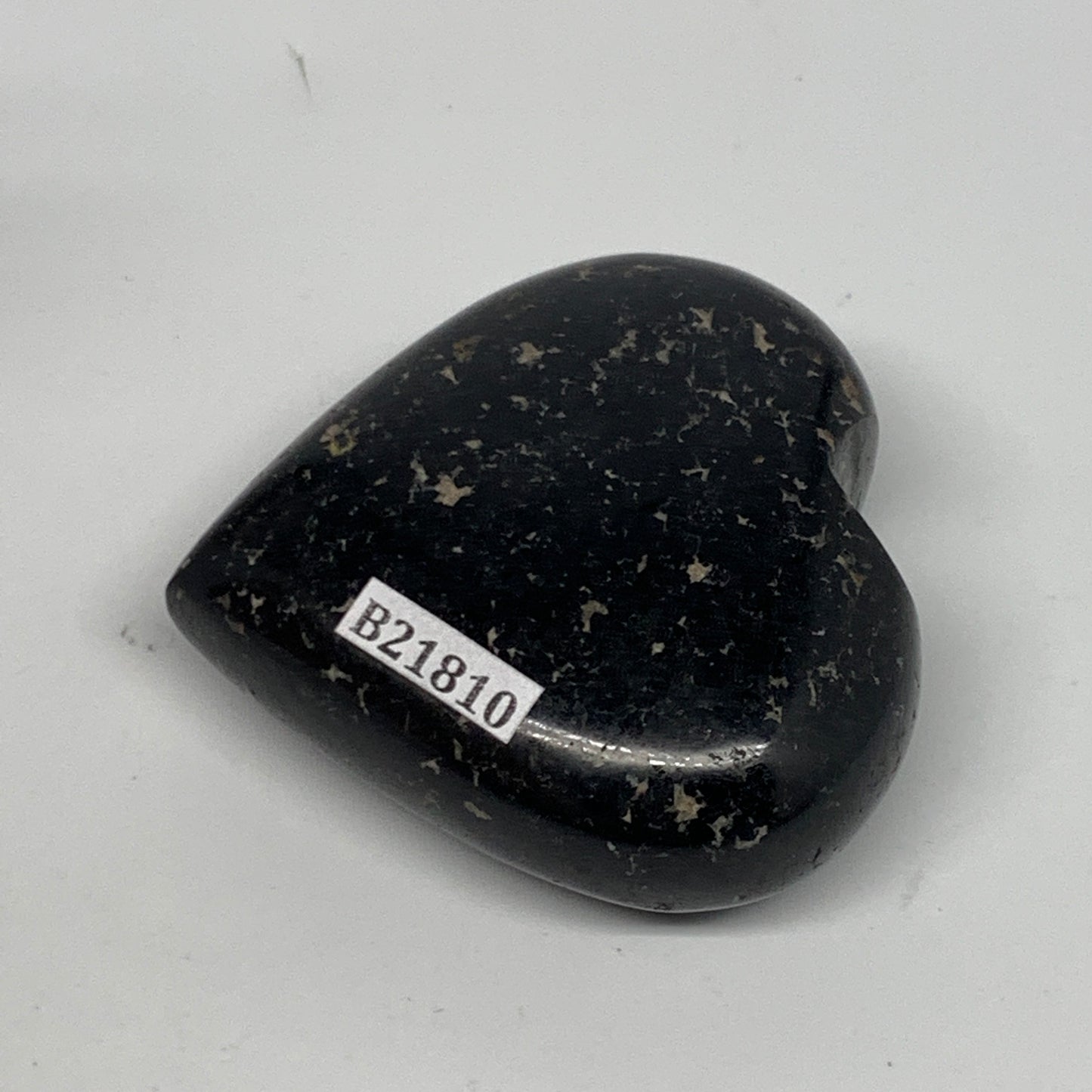 108.9g, 2.1"x2.1"x0.9", Black Tourmaline Heart Polished Crystal Decor, B21810