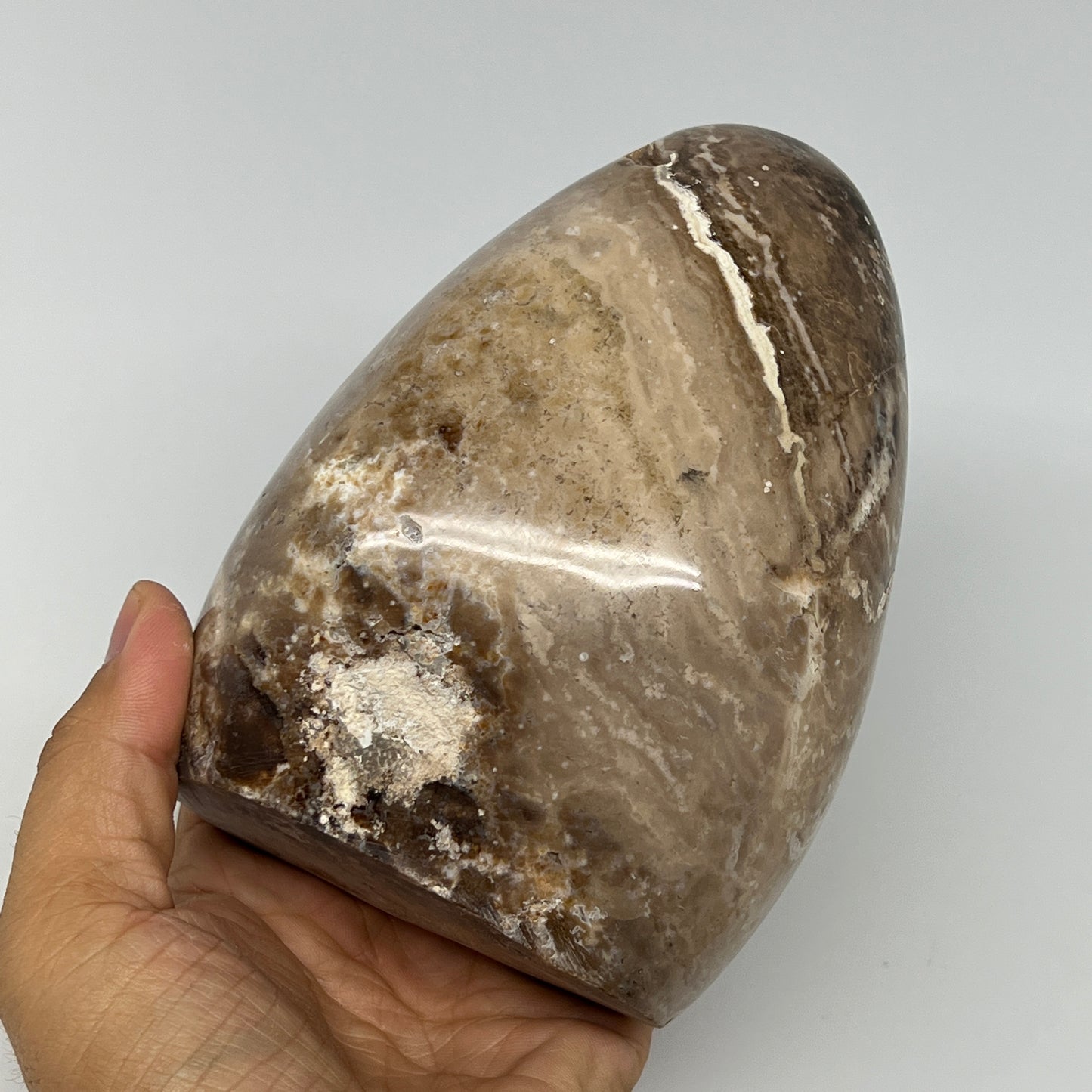 1160g,5.4"x3.9"x2.9" Black Opal Freeform Polished Gemstone @Madagascar,B21046