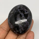 99.9g, 2.1"x1.7"x1.1", Indigo Gabro (Merlinite) Palm-Stone @Madagascar, B17912