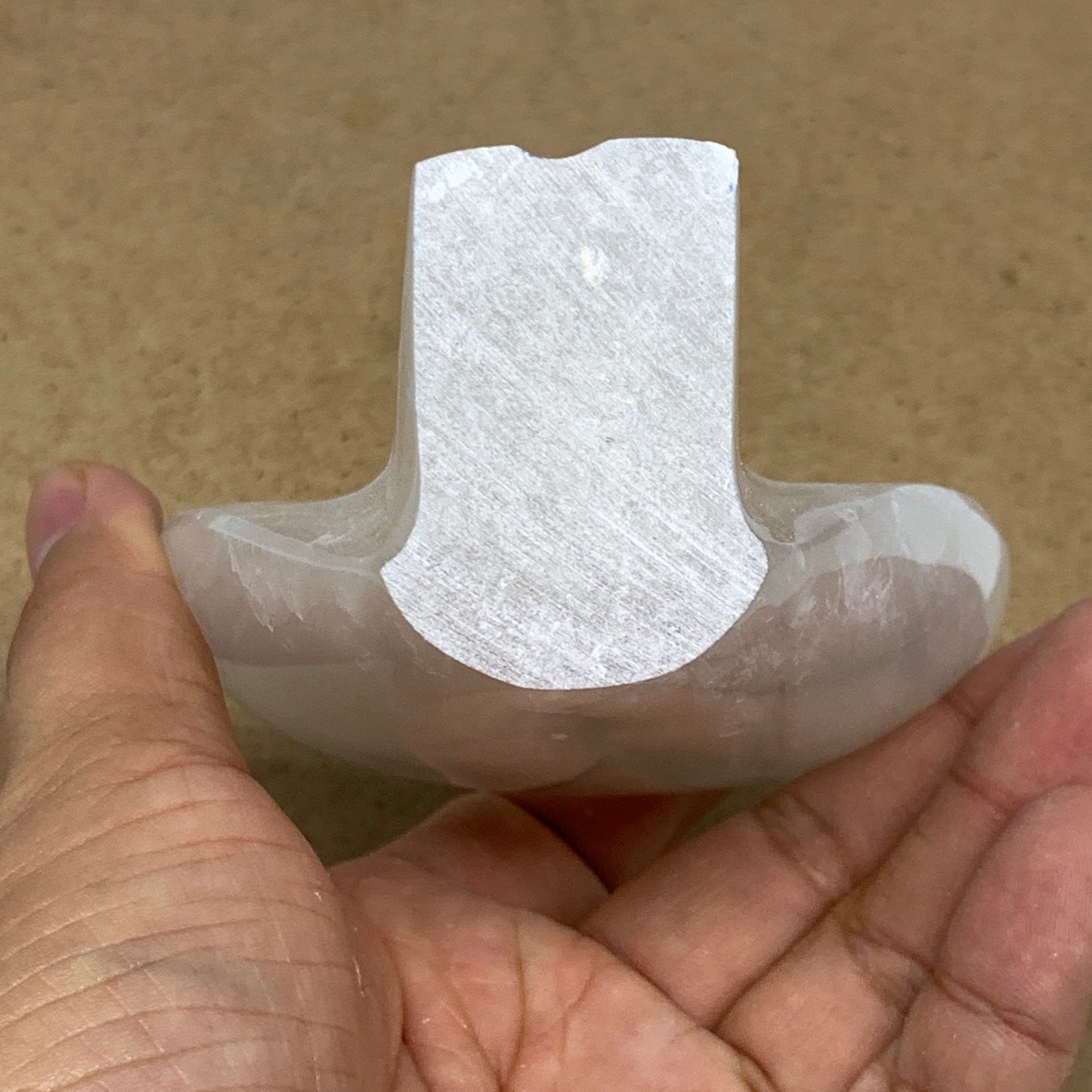 365.2g, 3.9"x3.4"x1.7"Natural Selenite (Satin Spar) Angel Crystal @Morocco,B8927