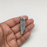 41.5 cts Natural Rough Blue Kyanite Silver Plated Handmade Pendants @Brazil,C817