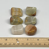 151.4g, 1.2"-1.4", 6pcs, Onyx/Banded Tumbled Stones @Afghanistan, B26702