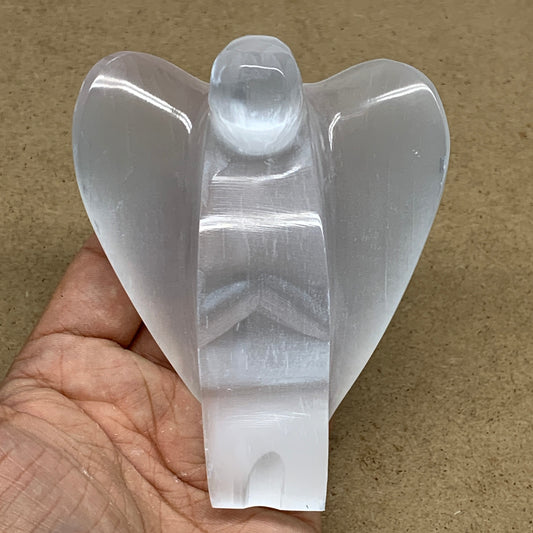 307.7g, 3.9"x3.2"x1.7"Natural Selenite (Satin Spar) Angel Crystal @Morocco,B8929