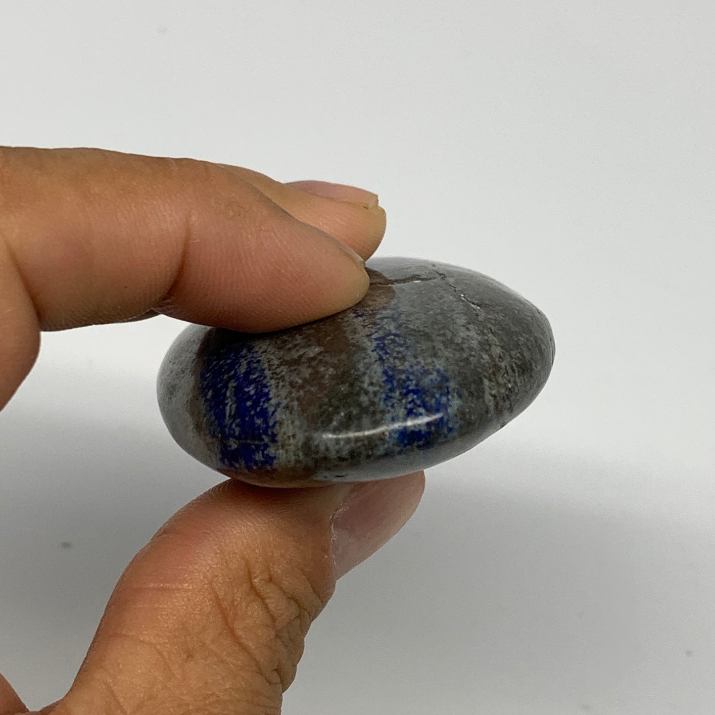 89.6g,2.8"x1.7"x0.7", Natural Lapis Lazuli Palm Stone @Afghanistan, B26316