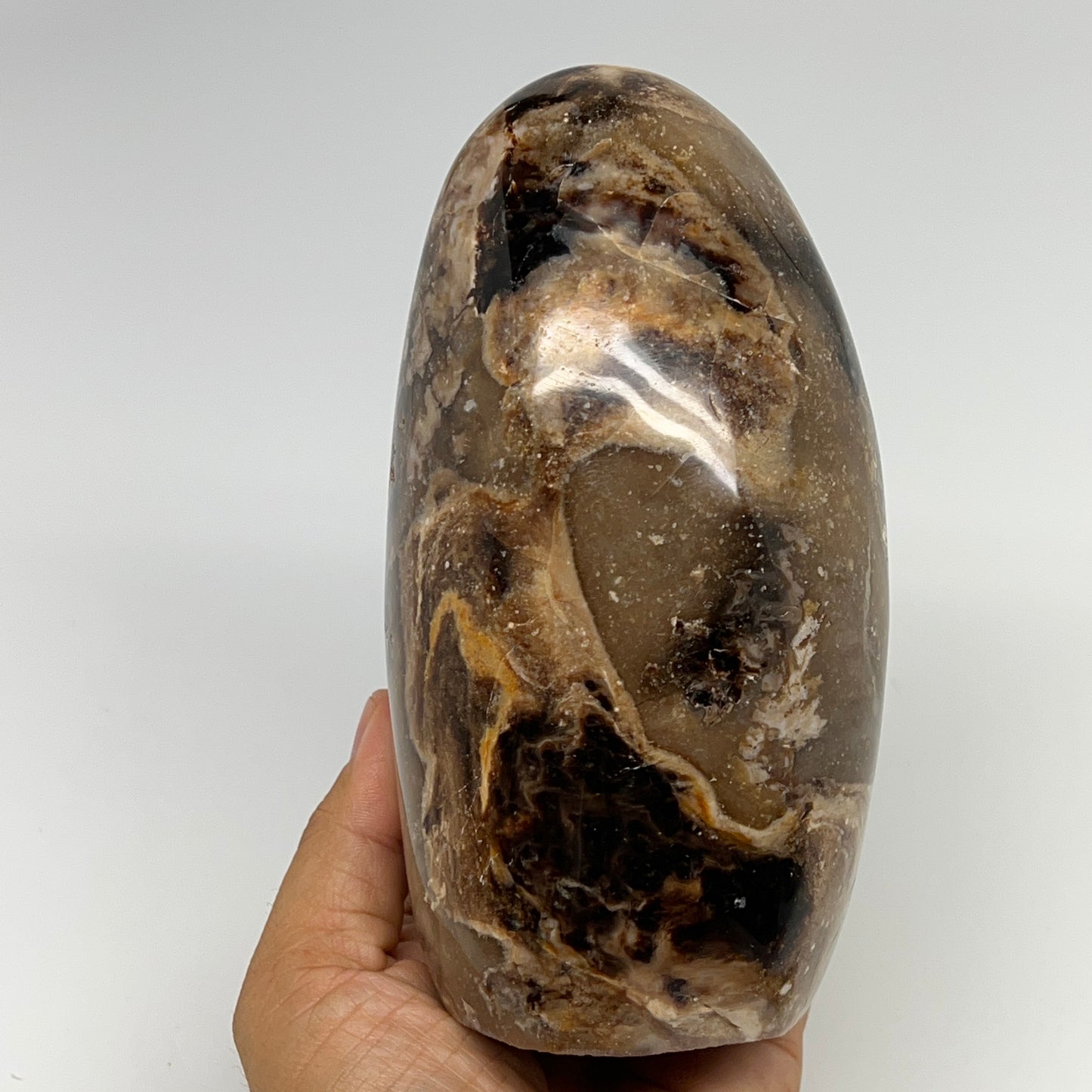 1375g,6"x3.3"x3.1" Black Opal Freeform Polished Gemstone @Madagascar,B21049