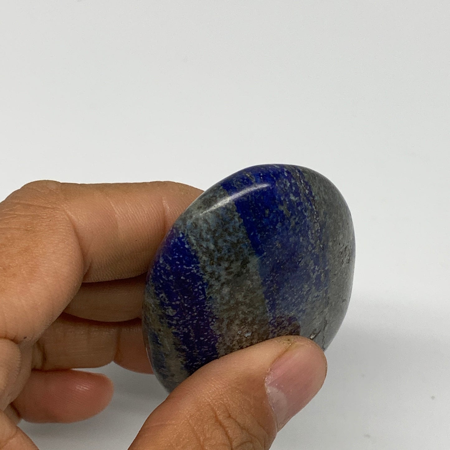 89.6g,2.8"x1.7"x0.7", Natural Lapis Lazuli Palm Stone @Afghanistan, B26316