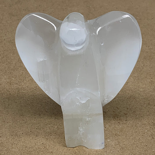 281.6g, 3.9"x3.2"x1.7"Natural Selenite (Satin Spar) Angel Crystal @Morocco,B8930