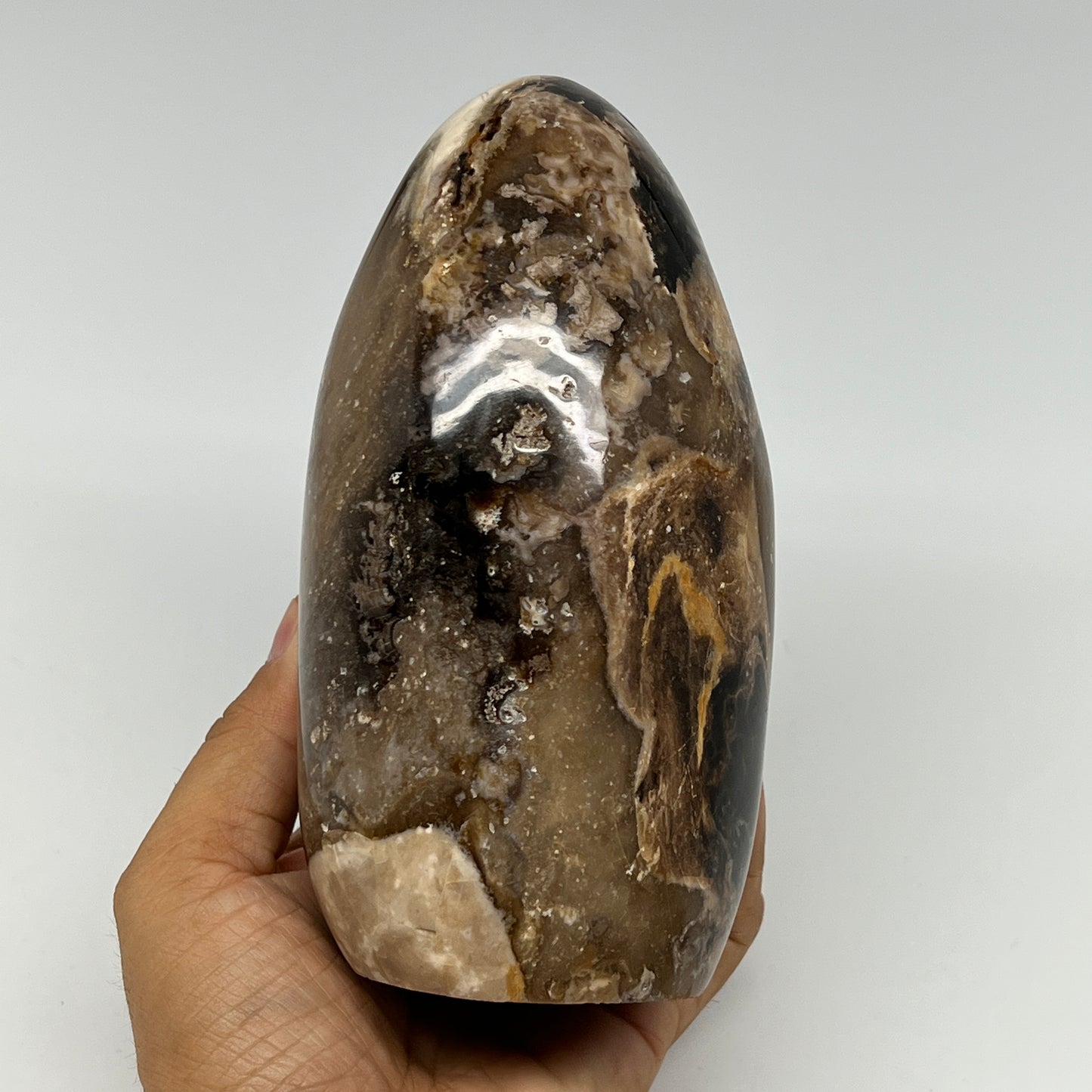 1375g,6"x3.3"x3.1" Black Opal Freeform Polished Gemstone @Madagascar,B21049