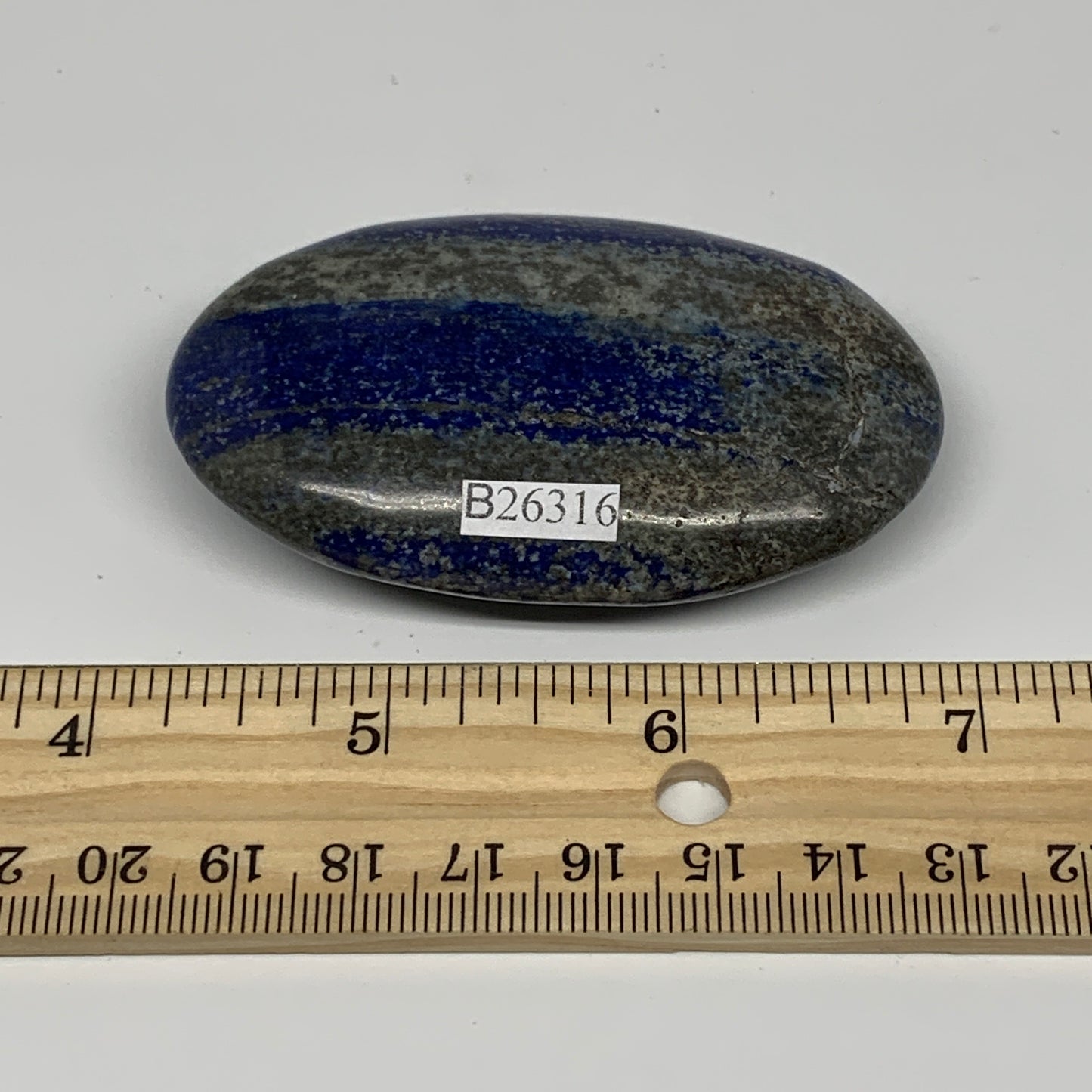 89.6g,2.8"x1.7"x0.7", Natural Lapis Lazuli Palm Stone @Afghanistan, B26316